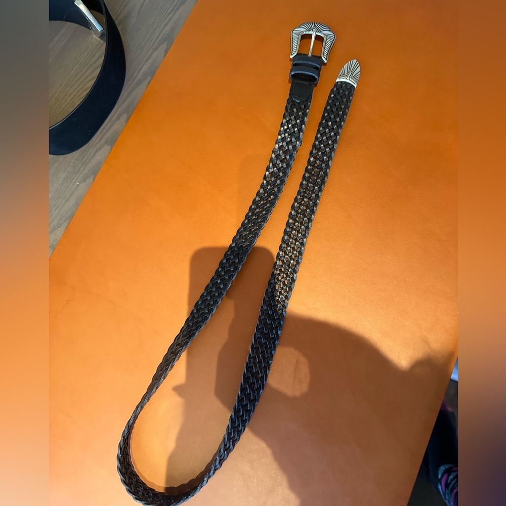 B-low the Belt Black Western Style Leather Belt
